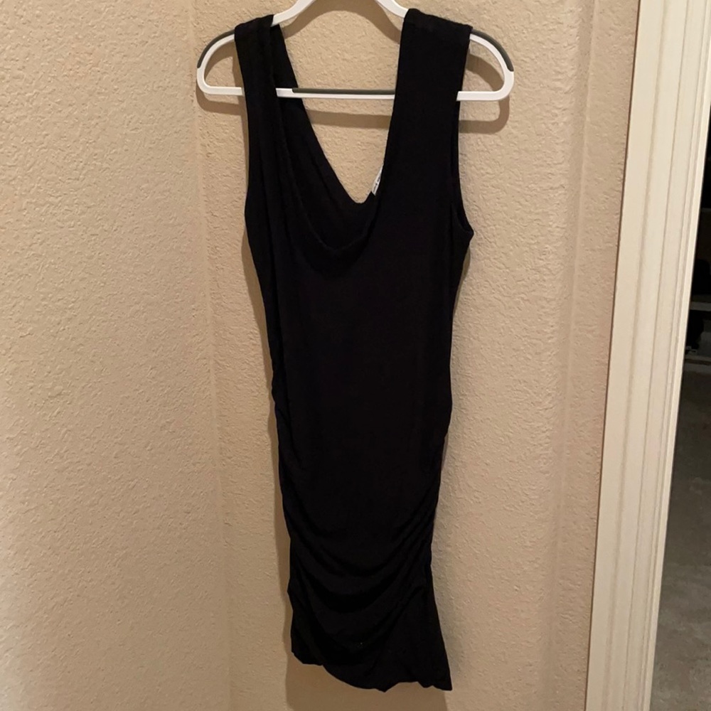 James Perse black midi dress Size 2